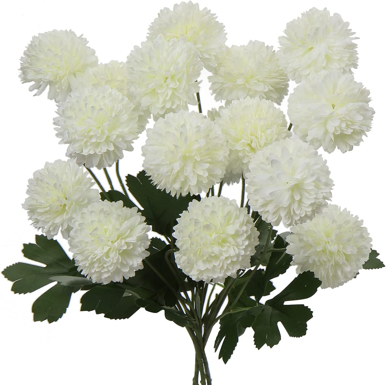 23 inch Tall Chrysanthemum Fake Mums Flowers for Decoration Rustic Flowers Artificial Chrysanthemum Flower Arrangement for Home Office Wedding Table Decor- Fake White Flowers Faux Mum 4 Pack
